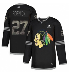 Men's Adidas Chicago Blackhawks #27 Jeremy Roenick Black Authentic Classic Stitched NHL Jersey