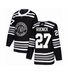 Men's Chicago Blackhawks #27 Jeremy Roenick Authentic Black Alternate Hockey Jersey