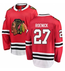 Men's Chicago Blackhawks #27 Jeremy Roenick Fanatics Branded Red Home Breakaway NHL Jersey