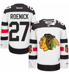Men's Reebok Chicago Blackhawks #27 Jeremy Roenick Authentic White 2016 Stadium Series NHL Jersey