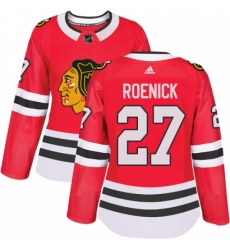 Women's Adidas Chicago Blackhawks #27 Jeremy Roenick Authentic Red Home NHL Jersey
