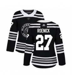 Women's Chicago Blackhawks #27 Jeremy Roenick Authentic Black Alternate Hockey Jersey