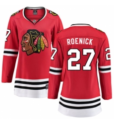 Women's Chicago Blackhawks #27 Jeremy Roenick Fanatics Branded Red Home Breakaway NHL Jersey