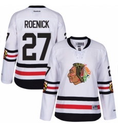 Women's Reebok Chicago Blackhawks #27 Jeremy Roenick Authentic White 2017 Winter Classic NHL Jersey