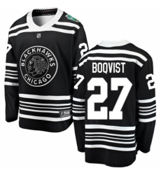 Men's Chicago Blackhawks #27 Adam Boqvist Black 2019 Winter Classic Fanatics Branded Breakaway NHL Jersey