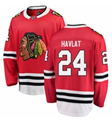 Men's Chicago Blackhawks #24 Martin Havlat Fanatics Branded Red Home Breakaway NHL Jersey