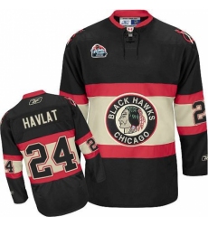 Men's Reebok Chicago Blackhawks #24 Martin Havlat Authentic Black Winter Classic NHL Jersey