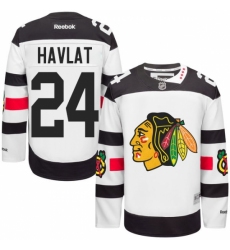 Men's Reebok Chicago Blackhawks #24 Martin Havlat Authentic White 2016 Stadium Series NHL Jersey