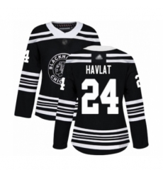 Women's Chicago Blackhawks #24 Martin Havlat Authentic Black Alternate Hockey Jersey