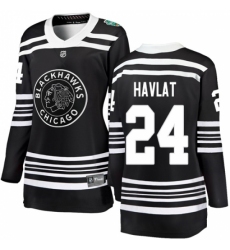 Women's Chicago Blackhawks #24 Martin Havlat Black 2019 Winter Classic Fanatics Branded Breakaway NHL Jersey