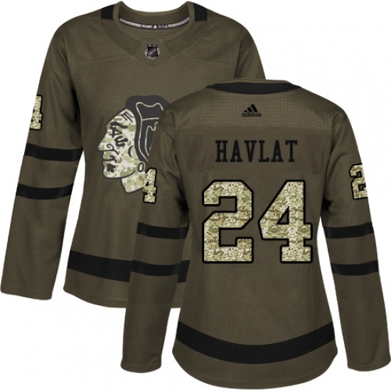 Women's Reebok Chicago Blackhawks #24 Martin Havlat Authentic Green Salute to Service NHL Jersey Women's Reebok Chicago Blackhawks #24 Martin Havlat Authentic Green Salute to Service NHL Jersey