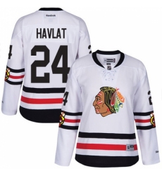 Women's Reebok Chicago Blackhawks #24 Martin Havlat Authentic White 2017 Winter Classic NHL Jersey