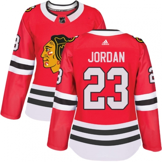 Women's Adidas Chicago Blackhawks #23 Michael Jordan Authentic Red Home NHL Jersey Women's Adidas Chicago Blackhawks #23 Michael Jordan Authentic Red Home NHL Jersey