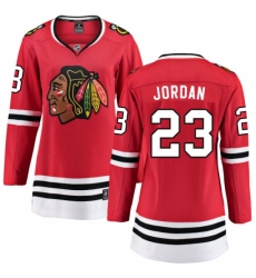 Women's Chicago Blackhawks #23 Michael Jordan Fanatics Branded Red Home Breakaway NHL Jersey