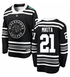 Men's Chicago Blackhawks #21 Stan Mikita Black 2019 Winter Classic Fanatics Branded Breakaway NHL Jersey