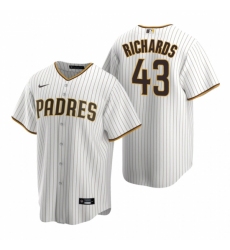 Men's Nike San Diego Padres #43 Garrett Richards White Brown Home Stitched Baseball Jersey