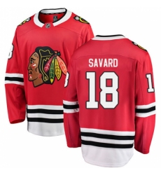 Men's Chicago Blackhawks #18 Denis Savard Fanatics Branded Red Home Breakaway NHL Jersey