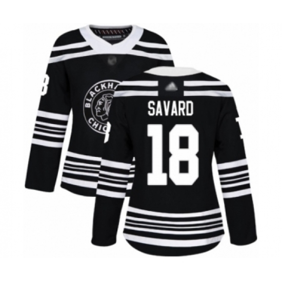 Women's Chicago Blackhawks #18 Denis Savard Authentic Black Alternate Hockey Jersey Women's Chicago Blackhawks #18 Denis Savard Authentic Black Alternate Hockey Jersey