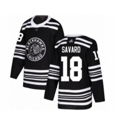 Youth Chicago Blackhawks #18 Denis Savard Authentic Black Alternate Hockey Jersey
