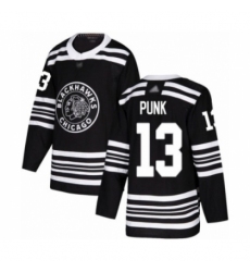 Men's Chicago Blackhawks #13 CM Punk Authentic Black Alternate Hockey Jersey