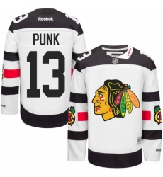 Men's Reebok Chicago Blackhawks #13 CM Punk Premier White 2016 Stadium Series NHL Jersey