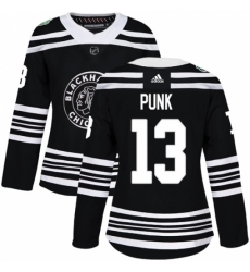 Women's Adidas Chicago Blackhawks #13 CM Punk Authentic Black 2019 Winter Classic NHL Jersey
