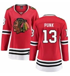 Women's Chicago Blackhawks #13 CM Punk Fanatics Branded Red Home Breakaway NHL Jersey