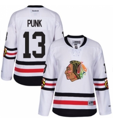 Women's Reebok Chicago Blackhawks #13 CM Punk Authentic White 2017 Winter Classic NHL Jersey