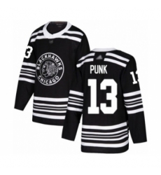 Youth Chicago Blackhawks #13 CM Punk Authentic Black Alternate Hockey Jersey
