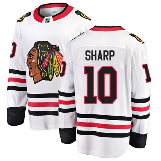 Men's Chicago Blackhawks #10 Patrick Sharp Fanatics Branded White Away Breakaway NHL Jersey Men's Chicago Blackhawks #10 Patrick Sharp Fanatics Branded White Away Breakaway NHL Jersey