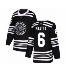 Men's Chicago Blackhawks #6 Olli Maatta Authentic Black Alternate Hockey Jersey