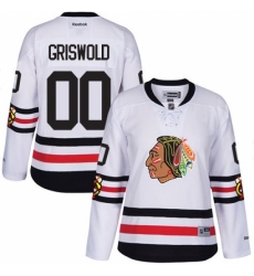 Women's Reebok Chicago Blackhawks #00 Clark Griswold Authentic White 2017 Winter Classic NHL Jersey