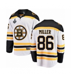 Youth Boston Bruins #86 Kevan Miller Authentic White Away Fanatics Branded Breakaway 2019 Stanley Cup Final Bound Hockey Jersey