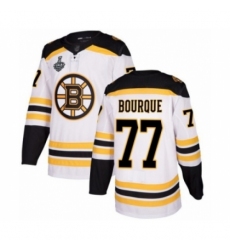 Men's Boston Bruins #77 Ray Bourque Authentic White Away 2019 Stanley Cup Final Bound Hockey Jersey