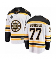 Men's Boston Bruins #77 Ray Bourque Authentic White Away Fanatics Branded Breakaway 2019 Stanley Cup Final Bound Hockey Jersey