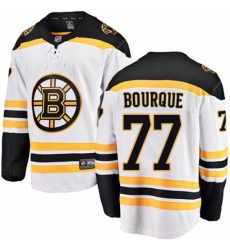 Men's Boston Bruins #77 Ray Bourque Authentic White Away Fanatics Branded Breakaway NHL Jersey