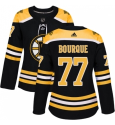 Women's Adidas Boston Bruins #77 Ray Bourque Authentic Black Home NHL Jersey