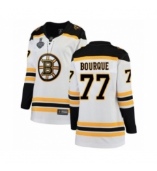 Women's Boston Bruins #77 Ray Bourque Authentic White Away Fanatics Branded Breakaway 2019 Stanley Cup Final Bound Hockey Jersey