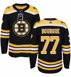 Youth Adidas Boston Bruins #77 Ray Bourque Authentic Black Home NHL Jersey