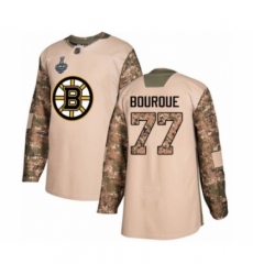 Youth Boston Bruins #77 Ray Bourque Authentic Camo Veterans Day Practice 2019 Stanley Cup Final Bound Hockey Jersey