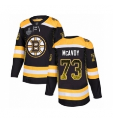 Men's Boston Bruins #73 Charlie McAvoy Authentic Black Drift Fashion 2019 Stanley Cup Final Bound Hockey Jersey