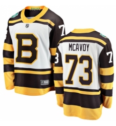 Men's Boston Bruins #73 Charlie McAvoy White 2019 Winter Classic Fanatics Branded Breakaway NHL Jersey