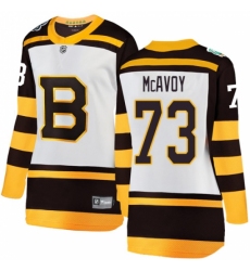 Women's Boston Bruins #73 Charlie McAvoy White 2019 Winter Classic Fanatics Branded Breakaway NHL Jersey