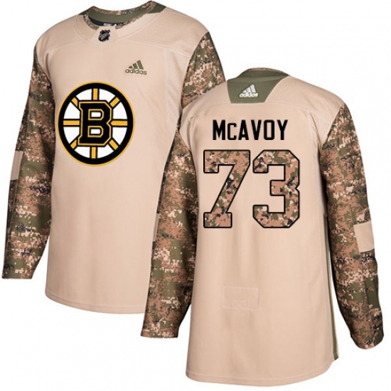 Youth Adidas Boston Bruins #73 Charlie McAvoy Authentic Camo Veterans Day Practice NHL Jersey Youth Adidas Boston Bruins #73 Charlie McAvoy Authentic Camo Veterans Day Practice NHL Jersey