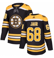 Men's Adidas Boston Bruins #68 Jaromir Jagr Authentic Black Home NHL Jersey