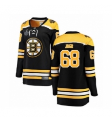 Women's Boston Bruins #68 Jaromir Jagr Authentic Black Home Fanatics Branded Breakaway 2019 Stanley Cup Final Bound Hockey Jersey