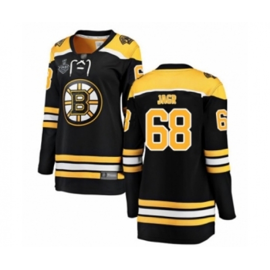 Women's Boston Bruins #68 Jaromir Jagr Authentic Black Home Fanatics Branded Breakaway 2019 Stanley Cup Final Bound Hockey Jersey Women's Boston Bruins #68 Jaromir Jagr Authentic Black Home Fanatics Branded Breakaway 2019 Stanley Cup Final Bound Hockey Jersey