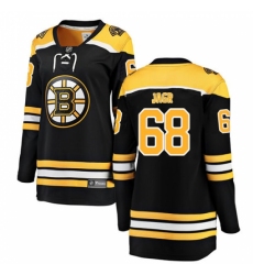 Women's Boston Bruins #68 Jaromir Jagr Authentic Black Home Fanatics Branded Breakaway NHL Jersey