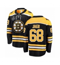 Youth Boston Bruins #68 Jaromir Jagr Authentic Black Home Fanatics Branded Breakaway 2019 Stanley Cup Final Bound Hockey Jersey