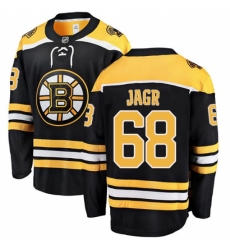 Youth Boston Bruins #68 Jaromir Jagr Authentic Black Home Fanatics Branded Breakaway NHL Jersey